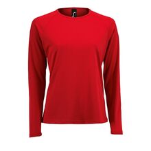 Футболка с длинным рукавом Sporty LSL Women красная, размер XXL