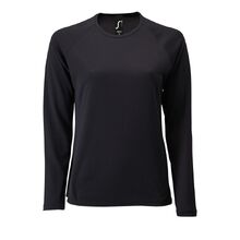 Футболка с длинным рукавом Sporty LSL Women черная, размер L