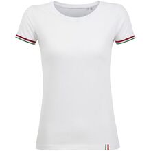 Футболка женская Rainbow Women, белая с ярко-зеленым, размер L