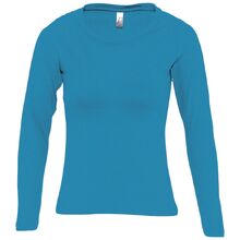 Футболка женская с длинным рукавом Majestic голубая, размер XL
