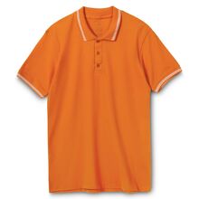 Рубашка поло Virma Stripes, оранжевая, размер L