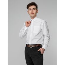 Рубашка мужская с длинным рукавом Collar, белая, размер 54; 182