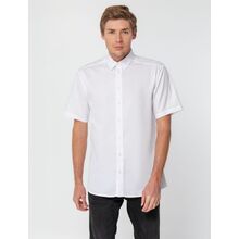 Рубашка мужская с коротким рукавом Collar, белая, размер 60; 176