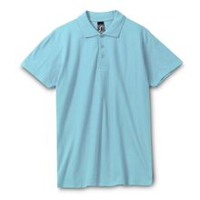 Рубашка поло мужская Spring 210 бирюзовая, размер L