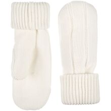Варежки Knit Beat, белые (молочные), размер L/XL