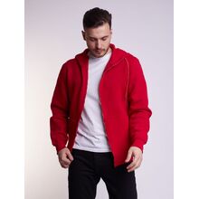 Худи на молнии Premium Heavy, красное, размер L