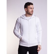 Худи на молнии Premium Heavy, белое, размер S