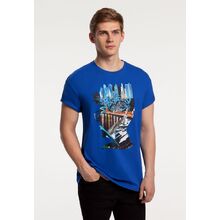 Футболка Moscow Boy, ярко-синяя, размер M