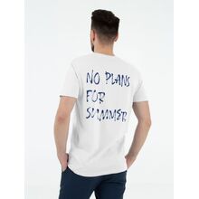 Футболка No Plans For Summer, белая, размер L