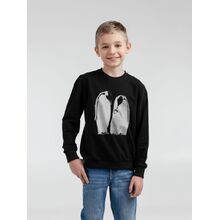 Свитшот детский Like a Penguin, черный, 8 лет (118-128 см)