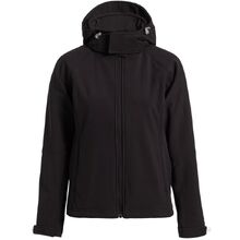Куртка женская Hooded Softshell черная, размер L