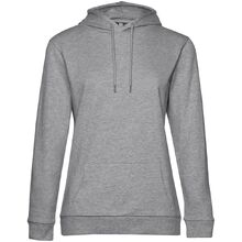 Толстовка с капюшоном женская Hoodie, серый меланж, размер L