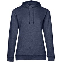 Толстовка с капюшоном женская Hoodie, синий меланж, размер M
