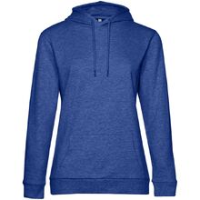 Толстовка с капюшоном женская Hoodie, ярко-синий меланж, размер L