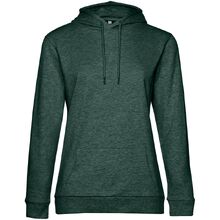 Толстовка с капюшоном женская Hoodie, темно-зеленый меланж, размер XXL