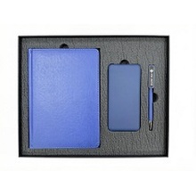 Набор подарочный BLISS: ежедневник, ручка и power bank в коробке с ложементом
