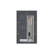 Набор Parker «Jotter Core Stainless Steel GT»: ручка шариковая, ручка перьевая