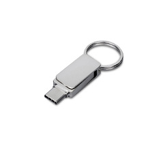 USB 3.0- флешка «Mercury» на 32 Гб с поворотным механизмом и дополнительным разъемом Type-C