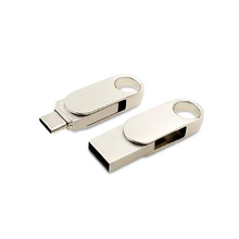 USB 3.0- флешка «Uranium» на 16 Гб с поворотным механизмом и дополнительным разъемом Type-C